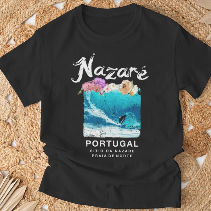 Nazare Portugal Big Wave Surfing Vintage Surf T-Shirt Gifts for Old Men