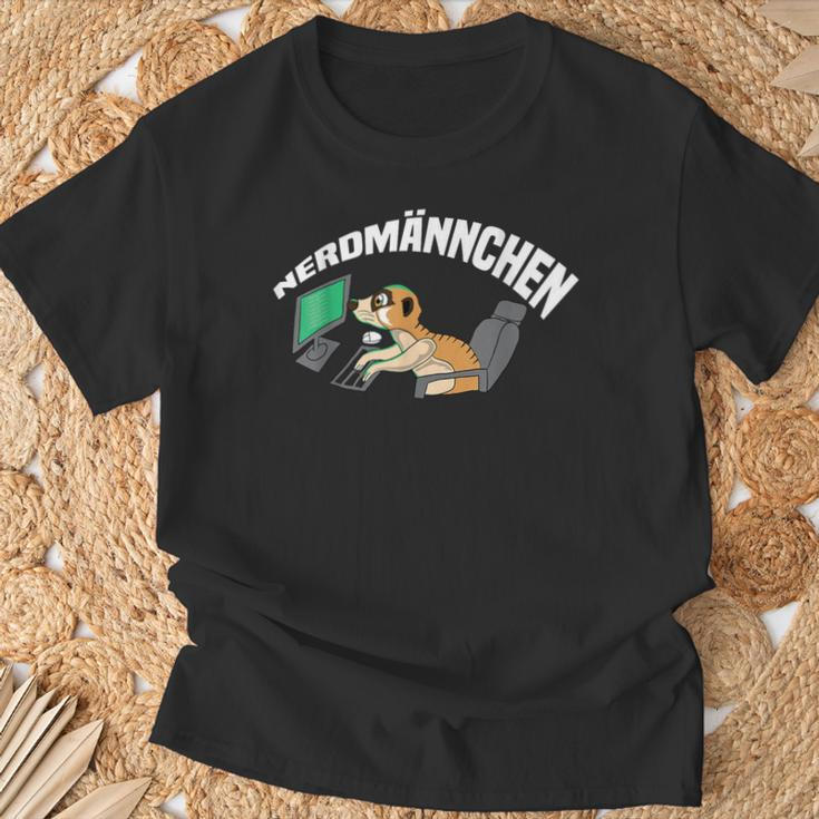 Nerdmännchen Programmer Gaming Meerkat Gamer T-Shirt Geschenke für alte Männer