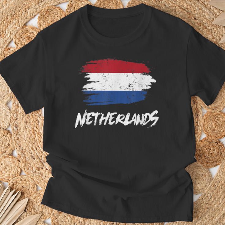 Netherlands Flag Netherlands Flag Holland Fan T-Shirt Geschenke für alte Männer