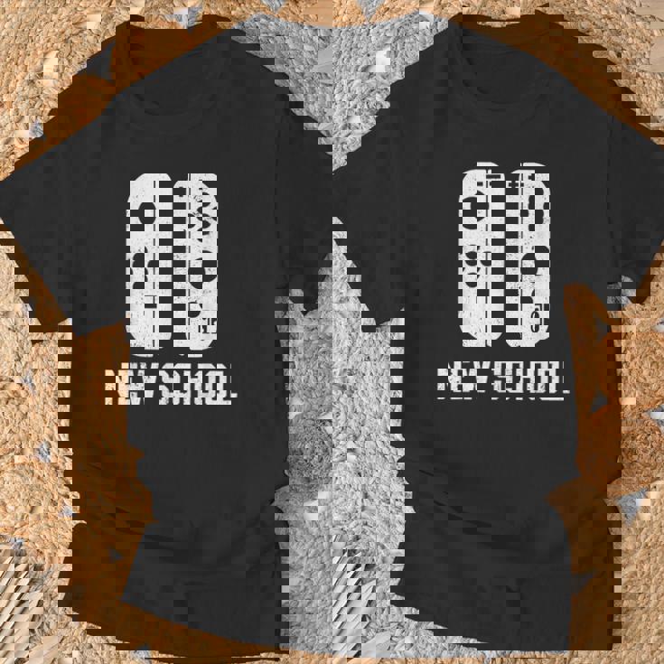 New School Old School Gamer Dad Son Matching Father's Day T-Shirt Gifts for Old Men