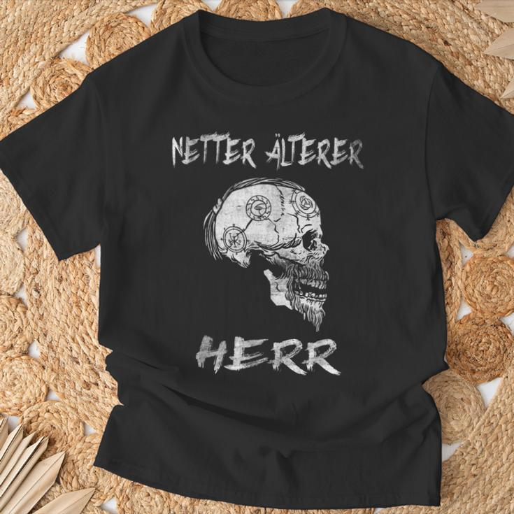 Nice Older Mr Viking Skull Dad Grandpa T-Shirt Geschenke für alte Männer