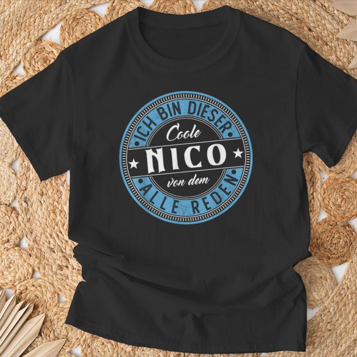 Nico Ich Bin Dieser Cooler Nico T-Shirt Geschenke für alte Männer