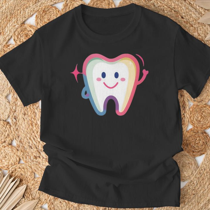 Niedlicher Lächelnder Zahn Trendiges Für Zahnärzte T-Shirt Geschenke für alte Männer