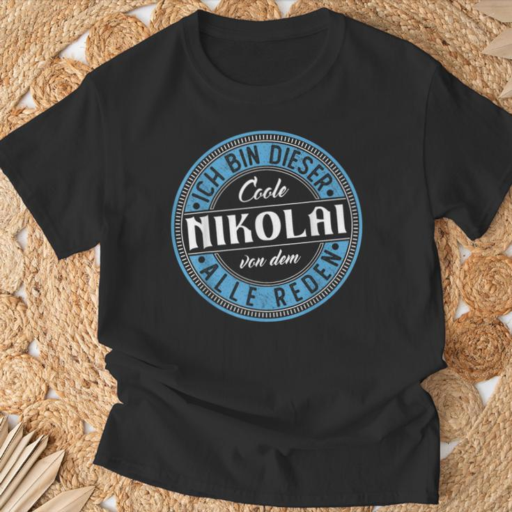 Nikolai Ich Bin Dieser Cooler Nikolai T-Shirt Geschenke für alte Männer