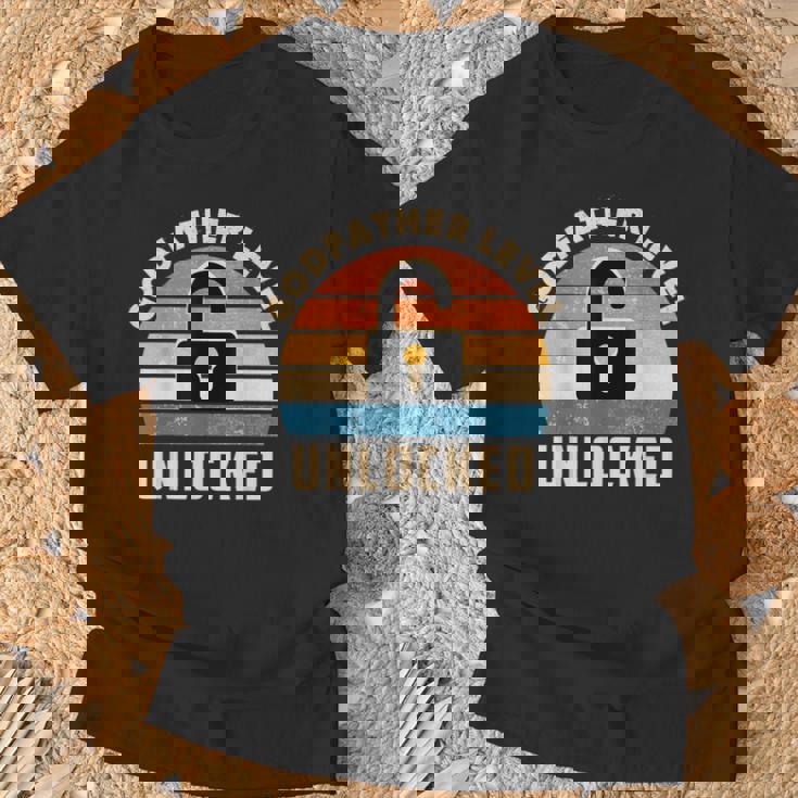 Nivel Del Padrino Desbloqueado Regalo Del Padrino Camiseta unisex Regalos para ancianos