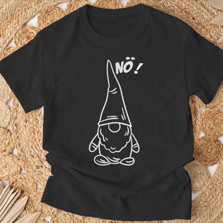 Nö Fun Garden Gnome With Gnome Garden Gnome T-Shirt Geschenke für alte Männer