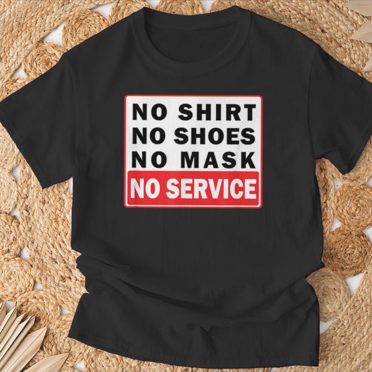 No No Shoes No Mask No Service T-Shirt Gifts for Old Men