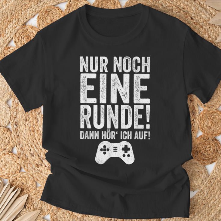 Noch Eine Round Cool Pc Gaming Gamer Nerd Gamer T-Shirt Geschenke für alte Männer