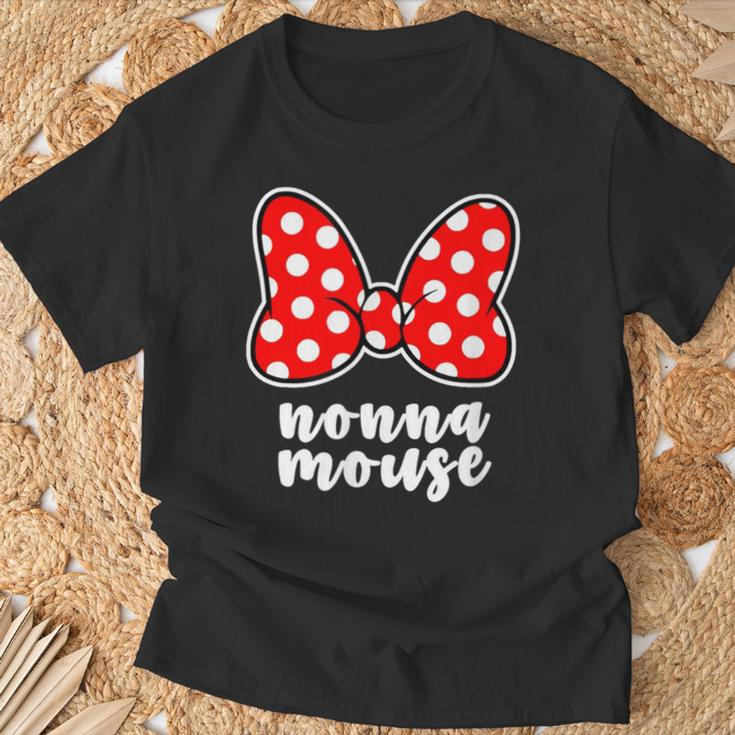 Nonna Mouse Family Vacation Bow T-Shirt Gifts for Old Men