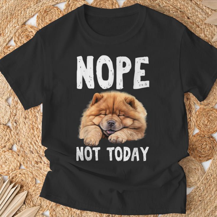 Nope Not Today Lazy Dog Chow Chow T-Shirt Gifts for Old Men