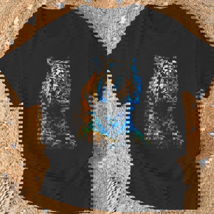 Obra De Arte De Tigre Animal Arte Camiseta unisex Regalos para ancianos