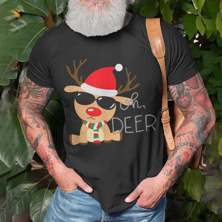 Oh Deer Reindeer T-Shirt Gifts for Old Men