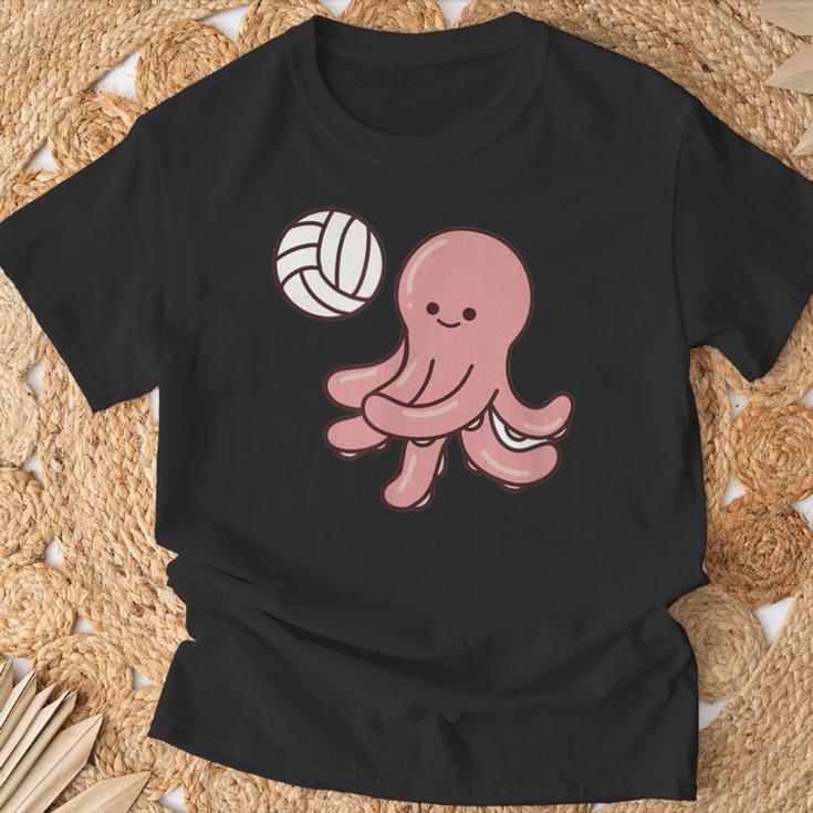 Oktopusolleyball Spieler Ballsportarten T-Shirt Geschenke für alte Männer