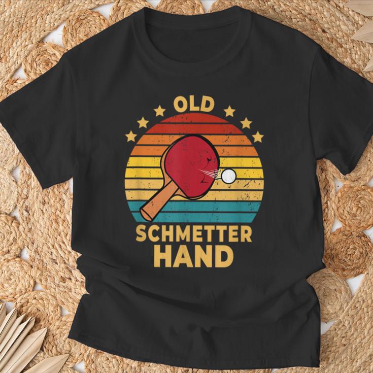 Old Butterhand Table Tennis Games T-Shirt Geschenke für alte Männer