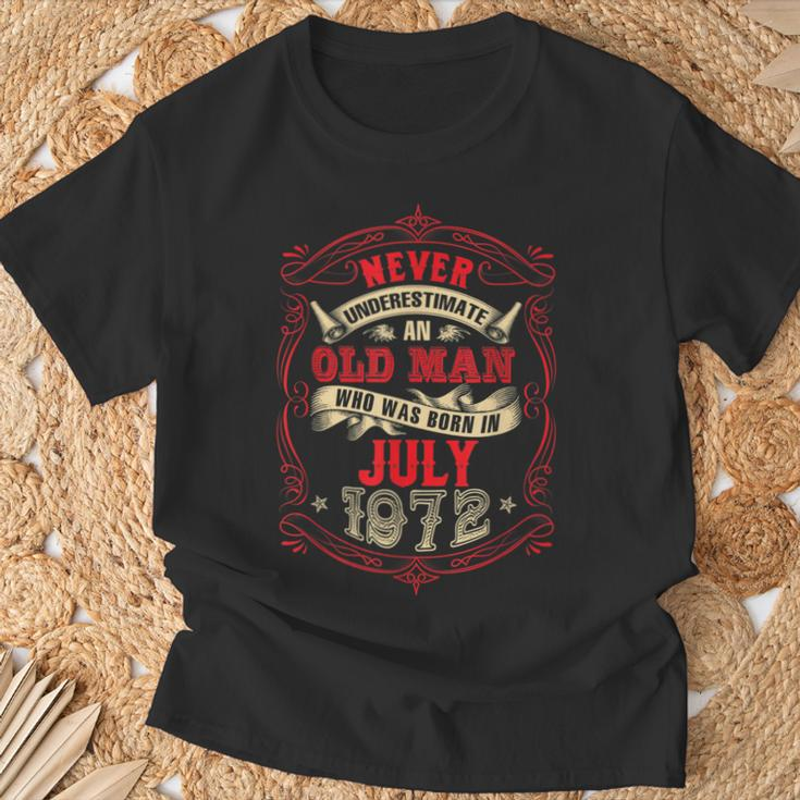 An Old Man Who Was Born In July 1972 T-Shirt Gifts for Old Men