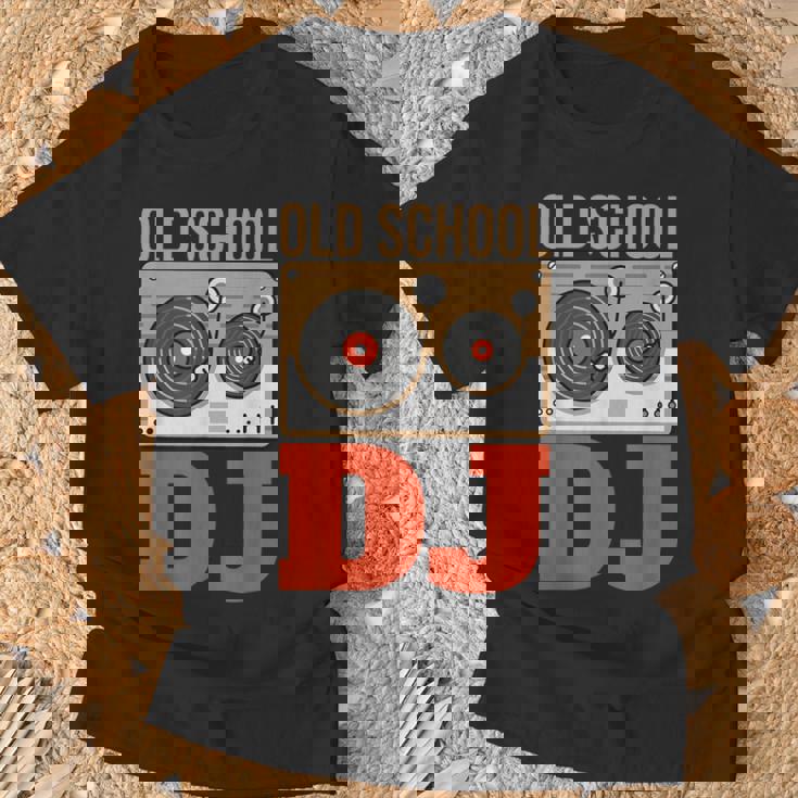Oldschool Dj Deejay Dj Music Camiseta unisex Regalos para ancianos