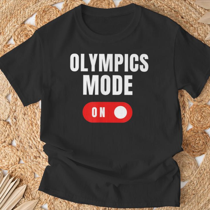 Olympics Mode On Sports Athlete Coach Gymnast Track Skating T-Shirt Gifts for Old Men
