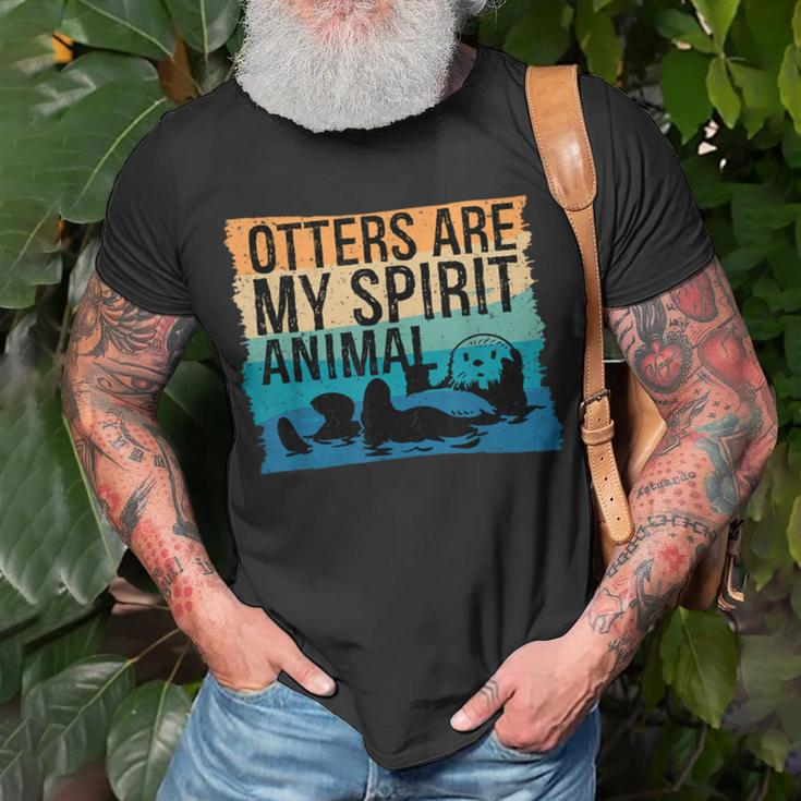 Otter Lover Otter Spirit Animal Otter Otter T-Shirt Gifts for Old Men