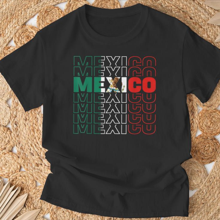 Hispanic Heritage Mexico Flag Proud Mexican Roots Pride T-Shirt Gifts for Old Men
