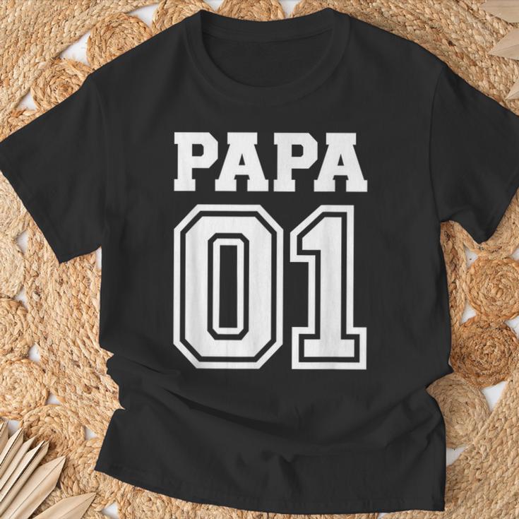 Papa 01 T-Shirt Geschenke für alte Männer