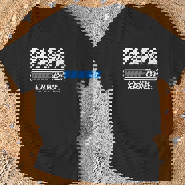 Papa 2024 Cargando Anuncio De Embarazo Soon To Be Papa Camiseta unisex Regalos para ancianos