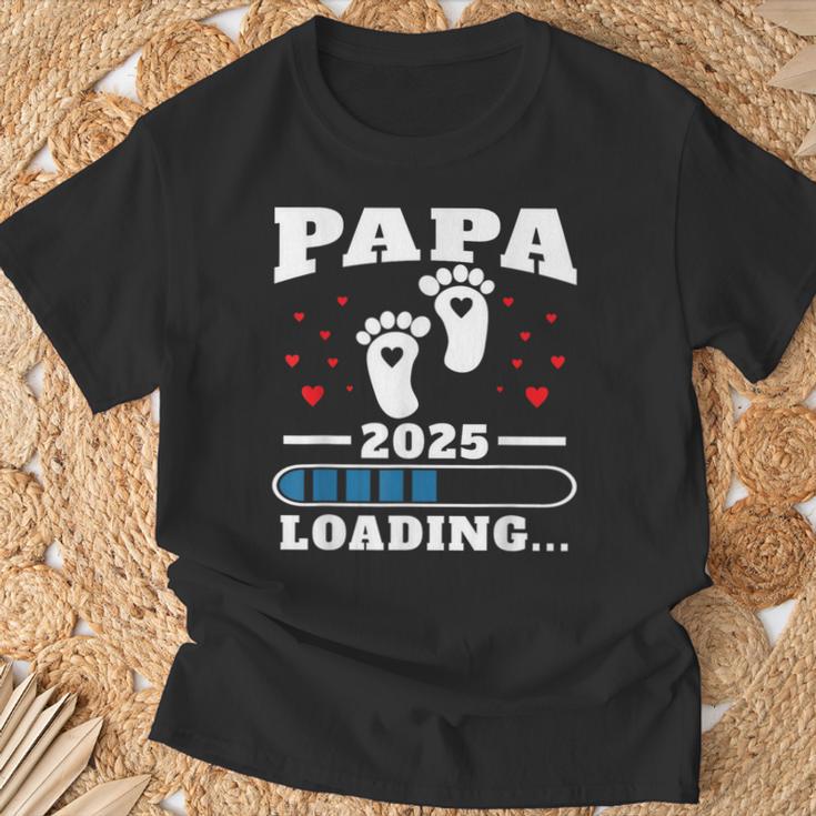 Papa 2025 Lustigesatertagsgeschenk Schwangere T-Shirt Geschenke für alte Männer