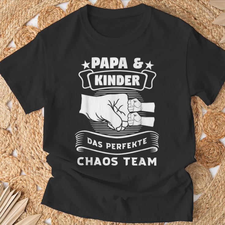 Papa & Kinder Das Perfekte Chaos Team Papa Children's T-Shirt Geschenke für alte Männer