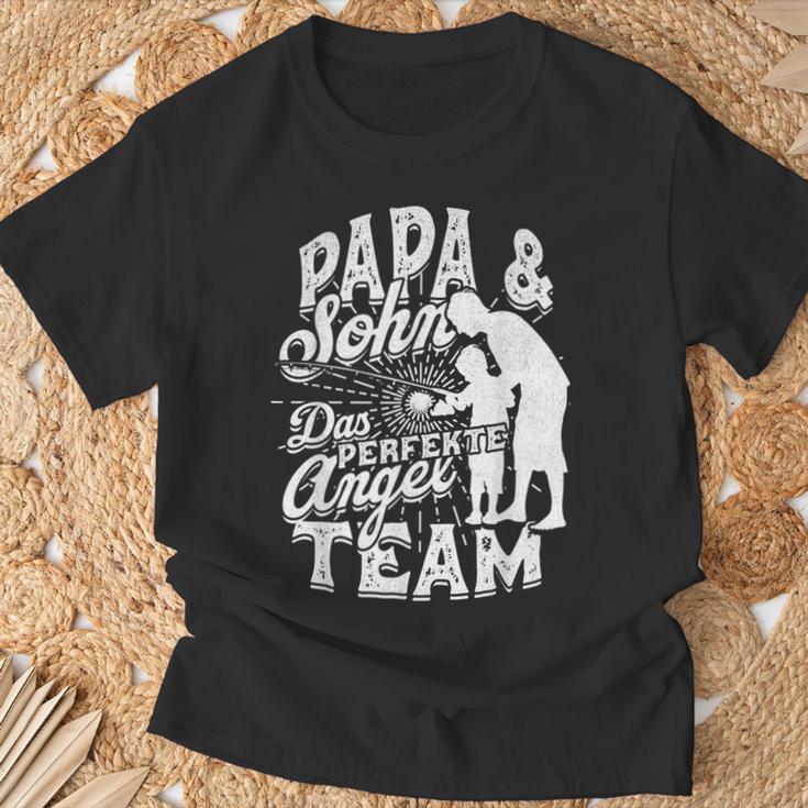 Papa & Sohn Das Perfekte Angel Team Fishing Fishing T-Shirt Geschenke für alte Männer