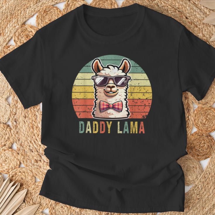 Papa Lama Lustiges Lama Alpaka T-Shirt Geschenke für alte Männer