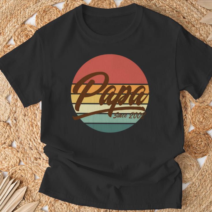 Papa Seit 2002 19 Geburtstag 19 Jahre Alt Papa T-Shirt Geschenke für alte Männer