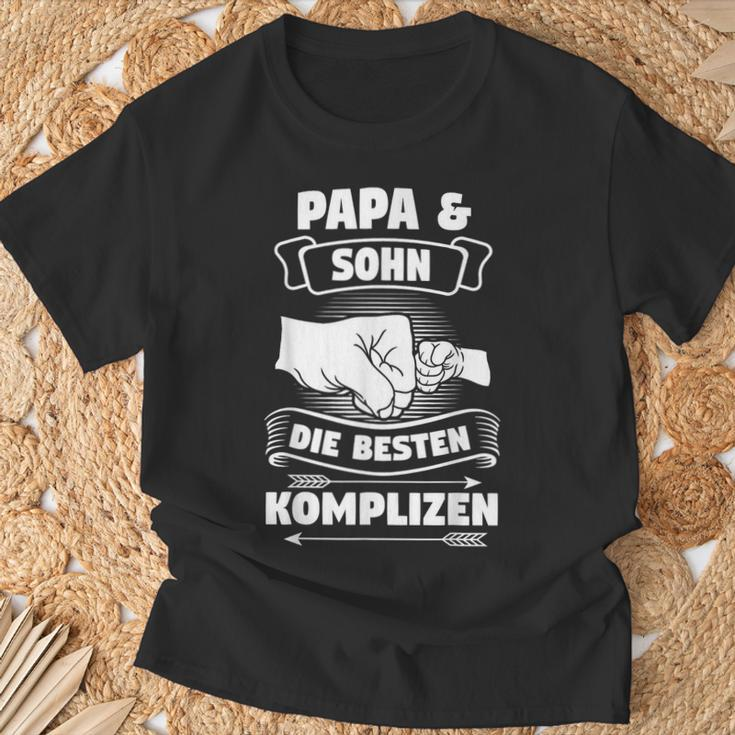 Papa Sohn Die Beste Komplizen Black S T-Shirt Geschenke für alte Männer