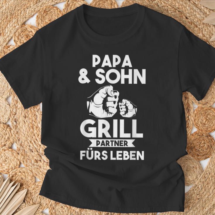 Papa Und Sohn Grillmeister Grilling T-Shirt Geschenke für alte Männer