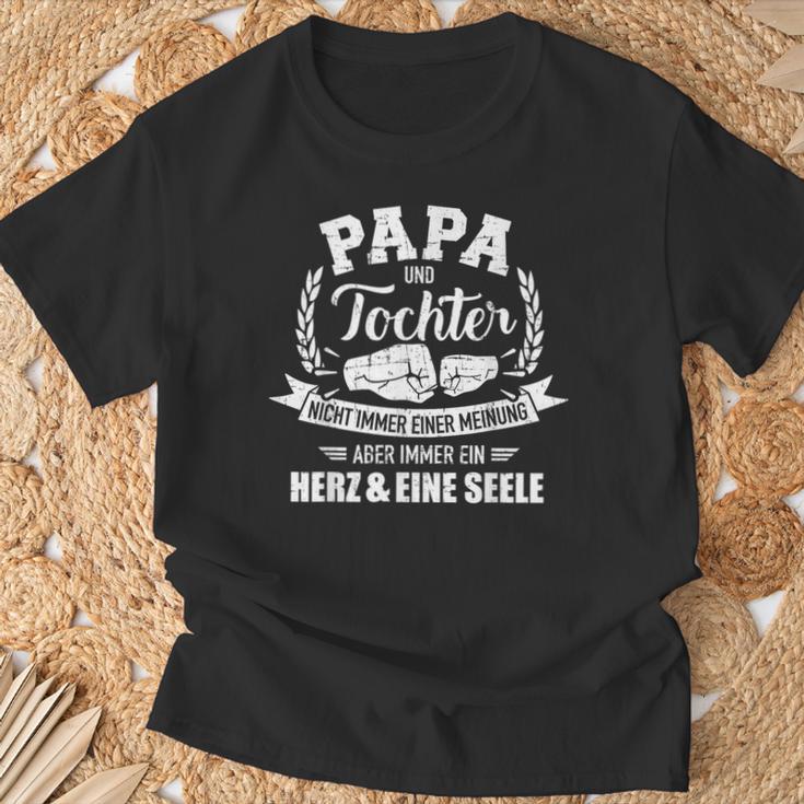 Papa Und Tochter Heart Und Seele Slogan T-Shirt Geschenke für alte Männer