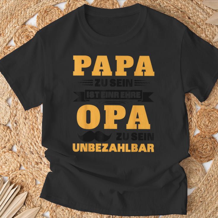 Papa Zu Sein Ist Eine Ehre Opa Zu Sein Unbezahlbar T-Shirt Geschenke für alte Männer