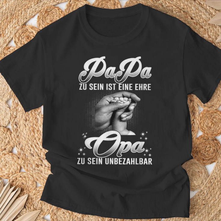 Papa Zu Sein Ist Eine Ehre Opa Zu Sein Ist Unzahlbar T-Shirt Geschenke für alte Männer