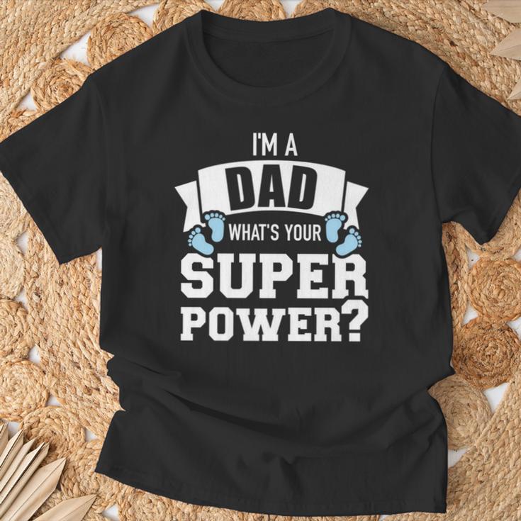 Papaater Spruch Superkräfte T-Shirt Geschenke für alte Männer