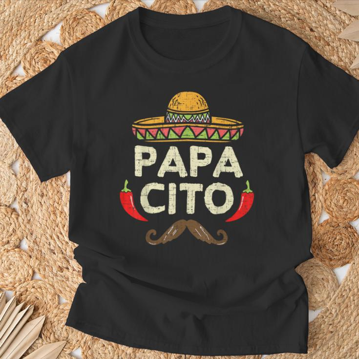 Papacito Cinco De Mayo Dad Fiesta Mexican Father's Day T-Shirt Gifts for Old Men