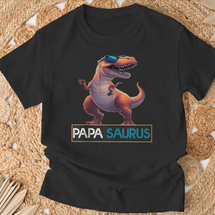 Papasaurus Dinosaurier Geburtstag Papa Saurus T-Rexatertag T-Shirt Geschenke für alte Männer