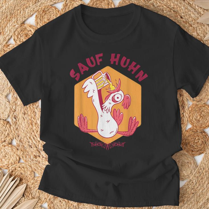 Partylustiges Sauf Huhn T-Shirt, Perfekt für Festivals & Junggesellen Geschenke für alte Männer