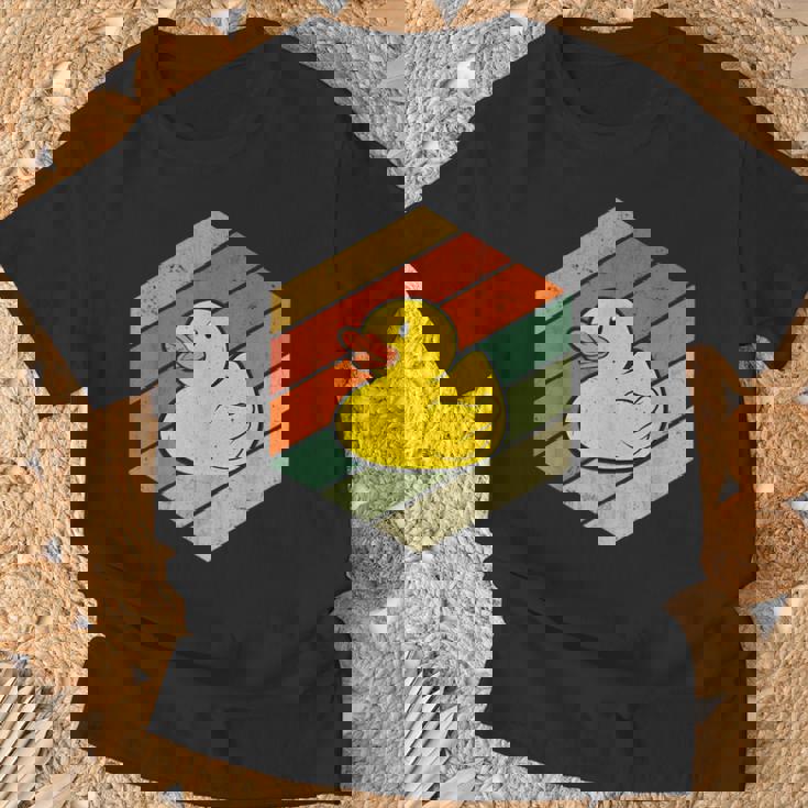 Pato De Goma Retro Pato De Bañoitnage Patito De Goma Camiseta unisex Regalos para ancianos