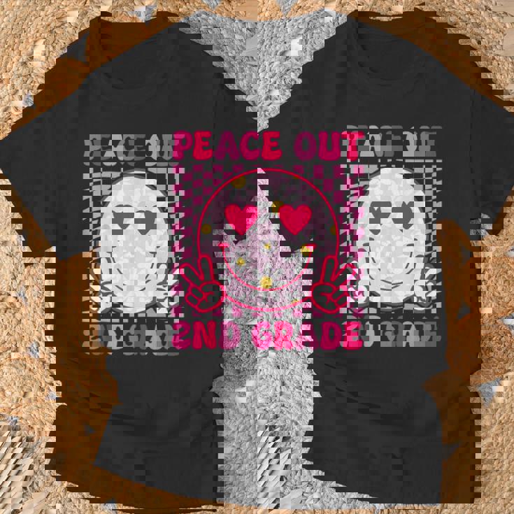 Peace Out 2Nd Grade Last Day Of School Second Grade Graduate T-Shirt Gifts for Old Men