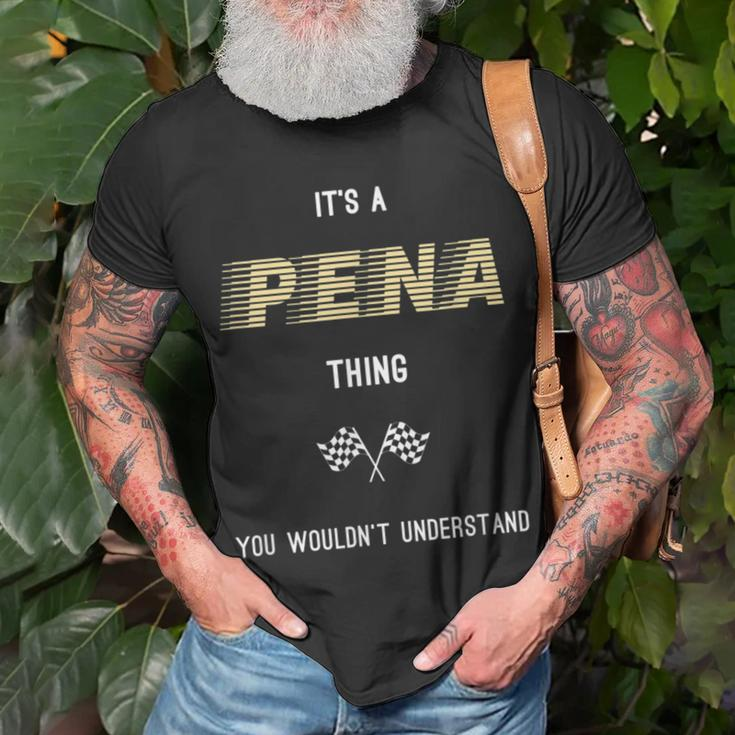 Pena Last Name Family Names T-Shirt Gifts for Old Men