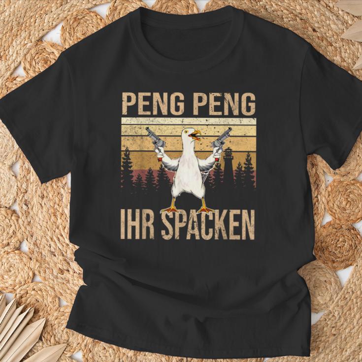 Peng Peng Ihr Spacken T-Shirt, Vintage Gänse-Design Lustig Geschenke für alte Männer