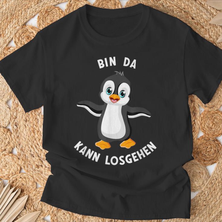 Penguin Bin Da Kann Losgehen Statement Motif T-Shirt Geschenke für alte Männer