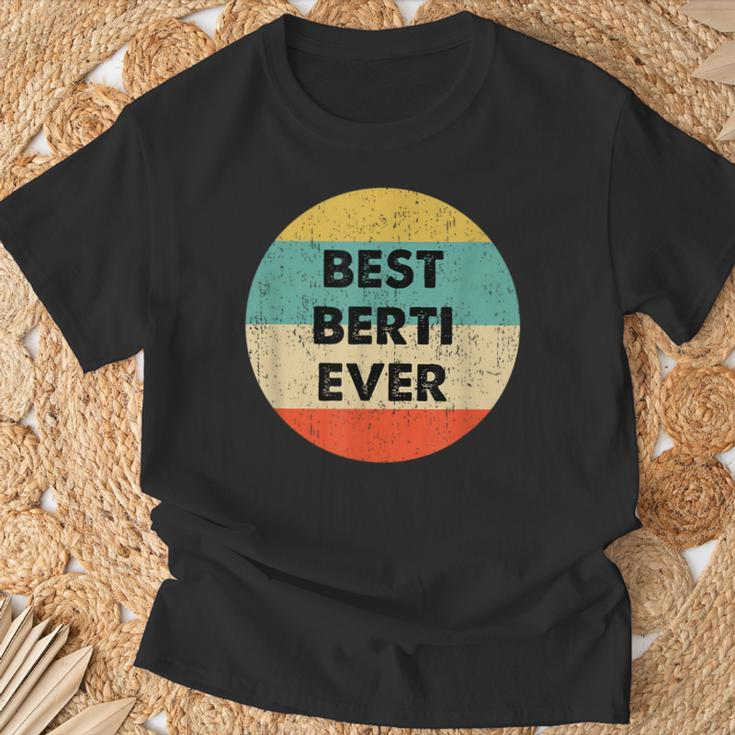 Personalisiertes Best Berti Ever T-Shirt im Vintage-Retro-Stil Geschenke für alte Männer