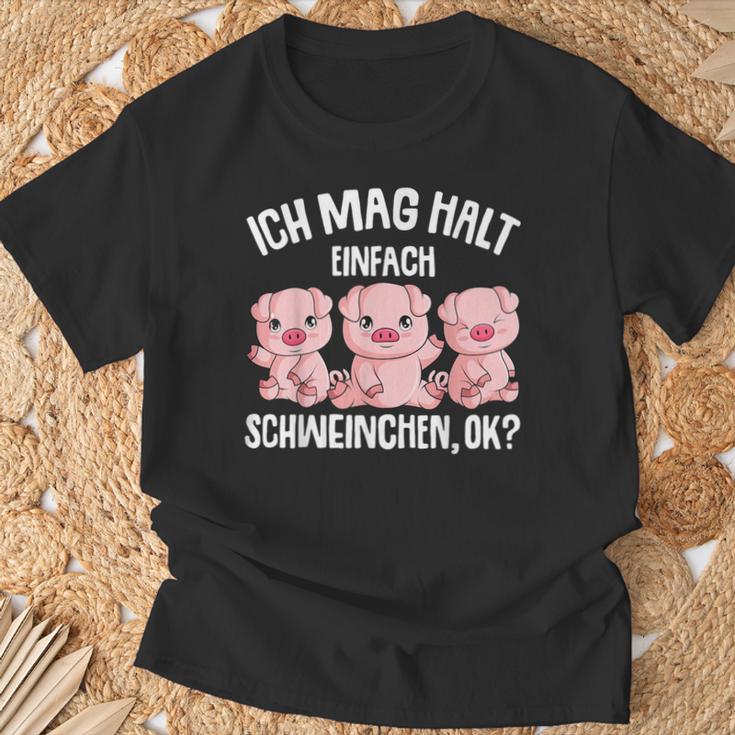 Pigs Ich Mag Halt Schweinchen T-Shirt Geschenke für alte Männer