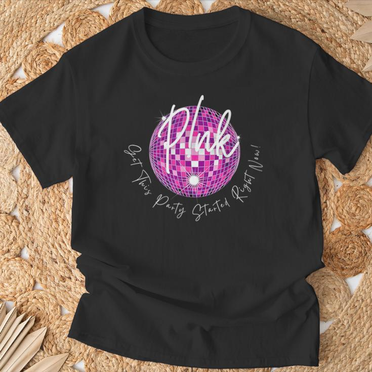 Pink Get This Party Started Right Now T-Shirt Gifts for Old Men