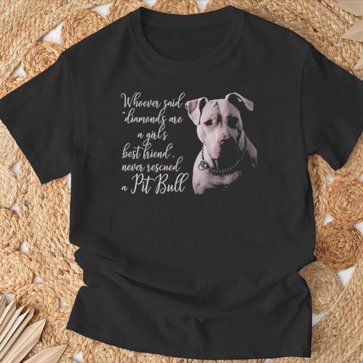 Pitbull Best Friend Dog T-Shirt Gifts for Old Men