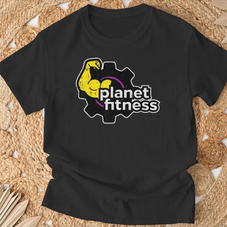 Planet Gym Fitness Bicep Workout Exercise Training Women T-Shirt Gifts for Old Men