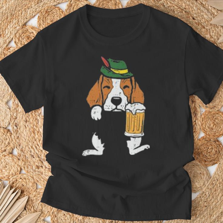 Pocket German Beagle Feet Oktoberfest Bavarian Dog T-Shirt Gifts for Old Men